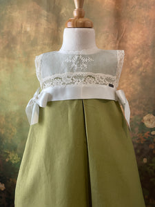Hunter Green Basic Linen Dress