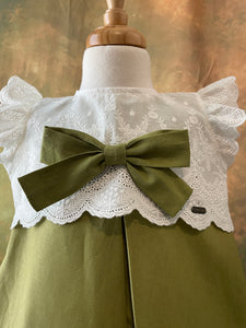 Hunter Green Basic Linen Dress