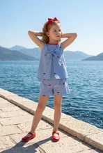 Load image into Gallery viewer, Blue Cherry Gingham Short Set