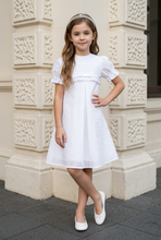 Load image into Gallery viewer, White Diamond Eyelet Dress Set