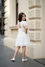 Load image into Gallery viewer, White Diamond Eyelet Dress Set