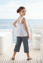 Load image into Gallery viewer, Eyelet and Stripes Capri Set