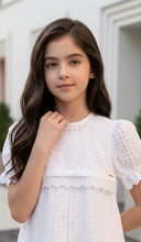 Load image into Gallery viewer, White Diamond Eyelet Dress Set