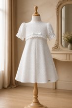 Load image into Gallery viewer, White Diamond Eyelet Dress Set