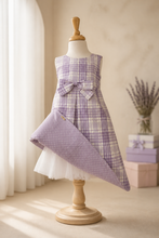 Load image into Gallery viewer, Purple Plaid/Polka Dot Reversible Dress