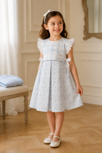 Load image into Gallery viewer, Blue Floral and Plaid two Piece Set
