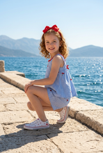 Load image into Gallery viewer, Blue Cherry Gingham Short Set