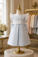 Load image into Gallery viewer, Blue Floral and Plaid two Piece Set