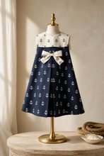 Load image into Gallery viewer, Nautical  Cotton Dress Set