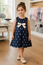 Load image into Gallery viewer, Nautical  Cotton Dress Set