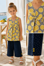 Load image into Gallery viewer, Lemon and Stripes Pant Set