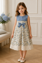 Load image into Gallery viewer, Blue Floral Dress Set