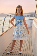 Load image into Gallery viewer, Blue Floral Dress Set