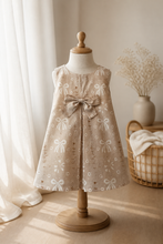 Load image into Gallery viewer, Oatmeal and Bows Basic Dress