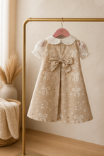 Load image into Gallery viewer, Oatmeal and Bows Basic Dress