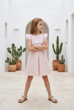 Load image into Gallery viewer, Pink Floral and Plaid two Piece Set