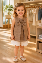 Load image into Gallery viewer, Plaid and Lace Short Set